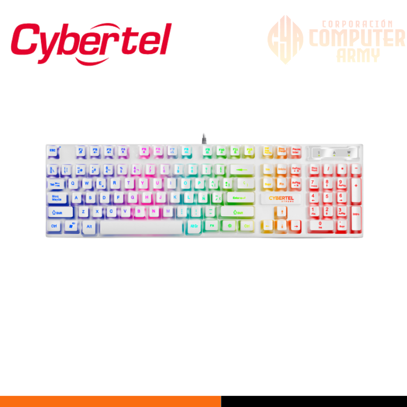 COOLER ACCESORIOS (6) TECLADO WHITE RGB Xtreme - CYB K505W - Imagen 1