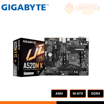 PLACA MADRE GIGABYTE A520M K V2 DDR4 AM4