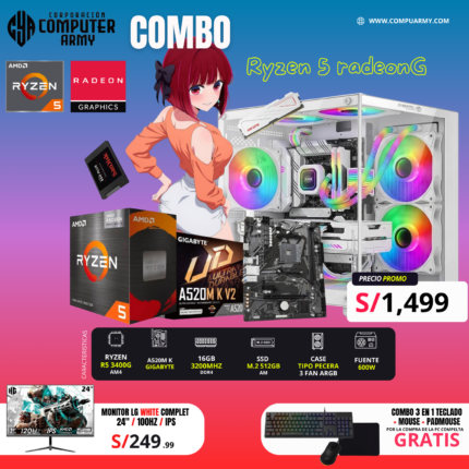 COMBO PC RYZEN 5 3400G