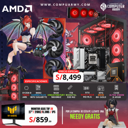 PC WAIFU NEEDY - RYZEN 9 7900X + RTX 5070TI MSI MLG 16GB