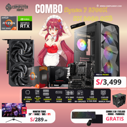 COMBO PC RYZEN RYZEN 7 5700X + RTX 5060 8GB