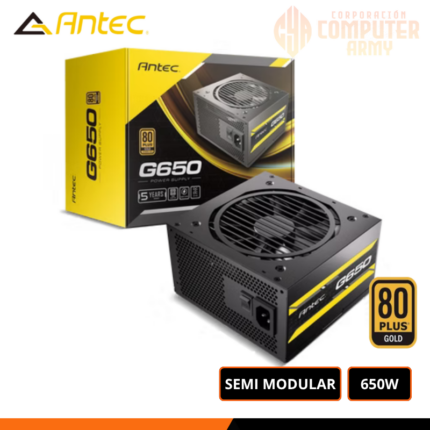 FUENTE DE PODER ANTEC ATOM G650W 80+ GOLD SEMI MODULAR